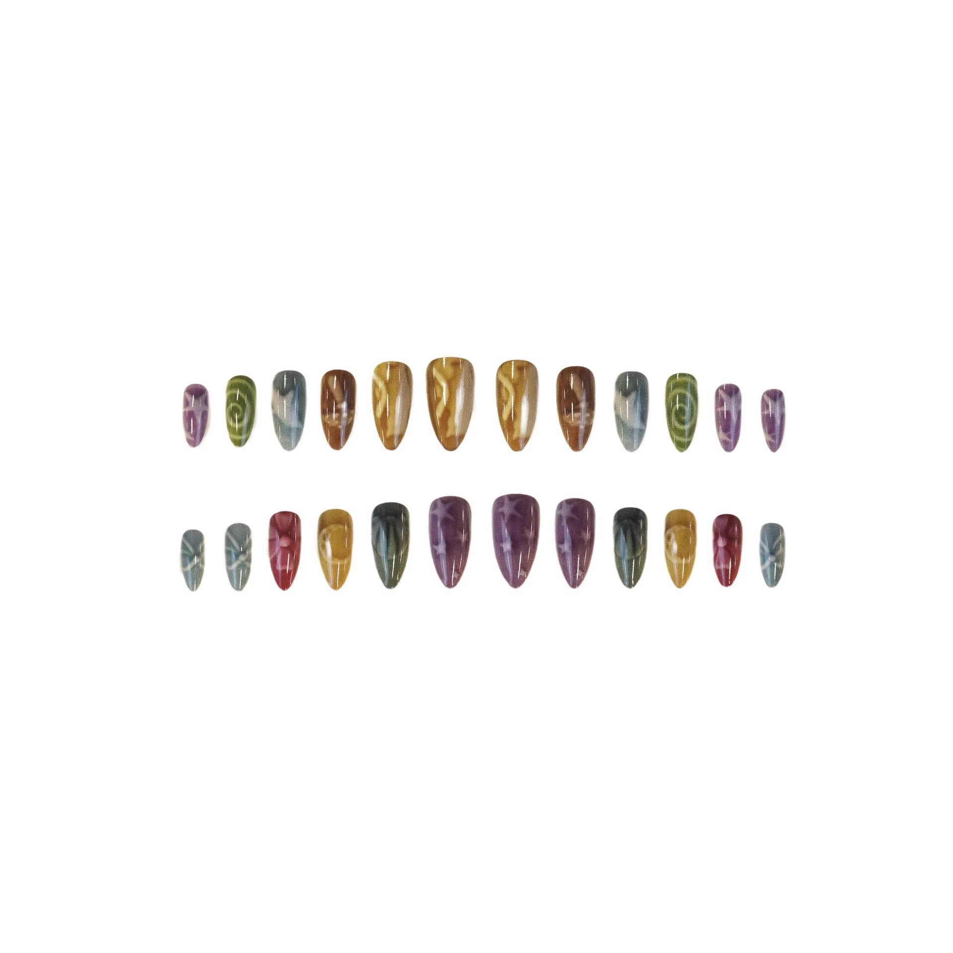 24pcs Bows and Hearts Fake Nai - đánh giá và giá Nail Art Full Motif