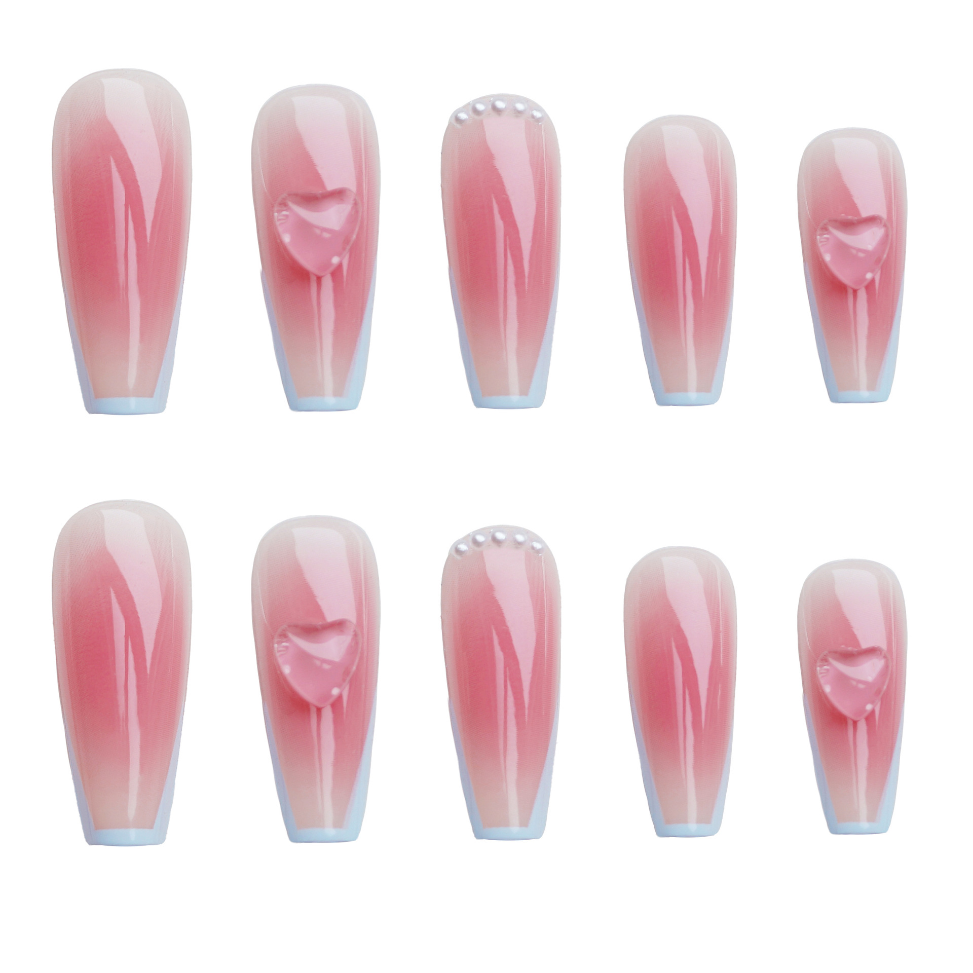 24Pcs/Box Blush France T Long  - đánh giá và giá Nail Art France