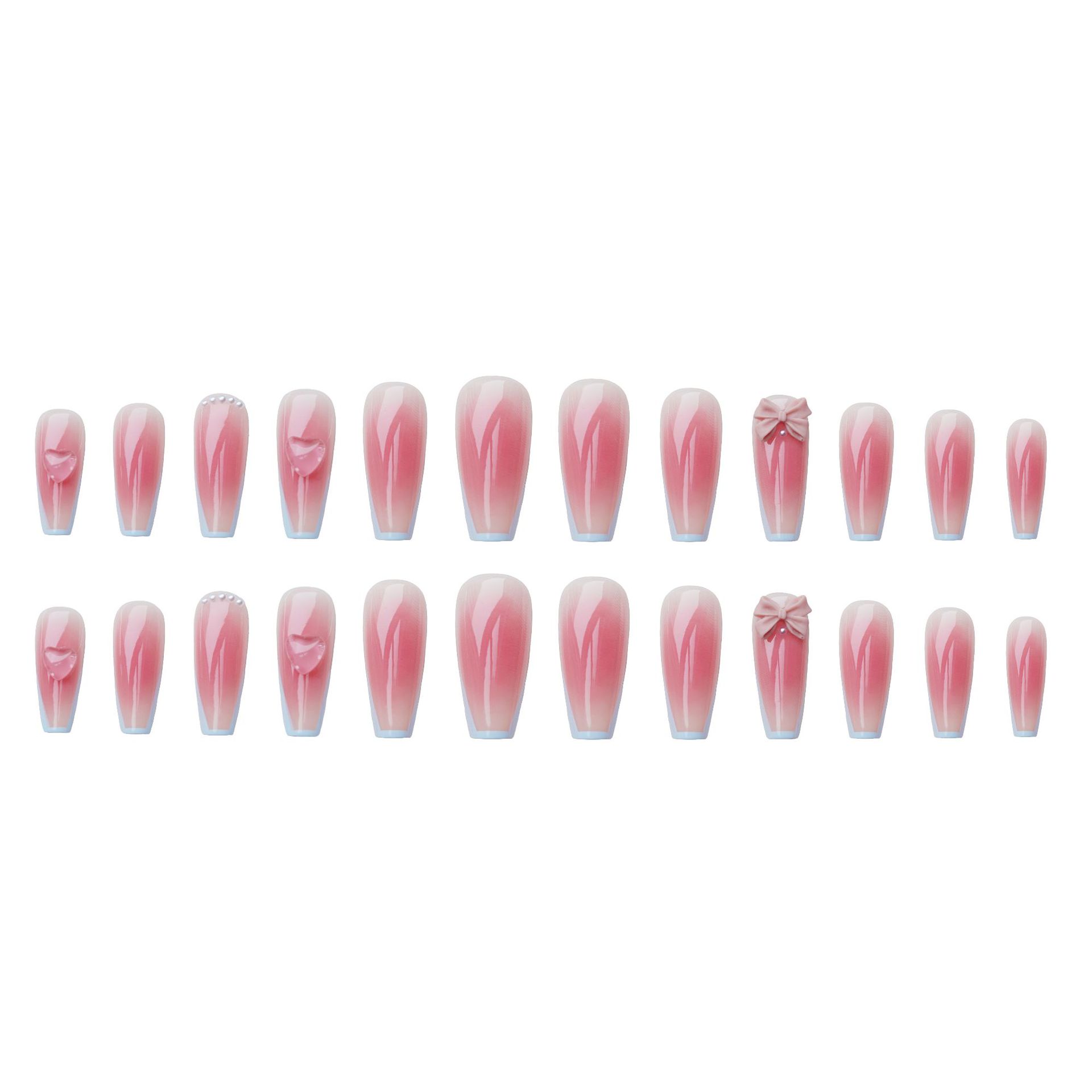 24Pcs/Box Blush France T Long  - đánh giá và giá Nail Art France